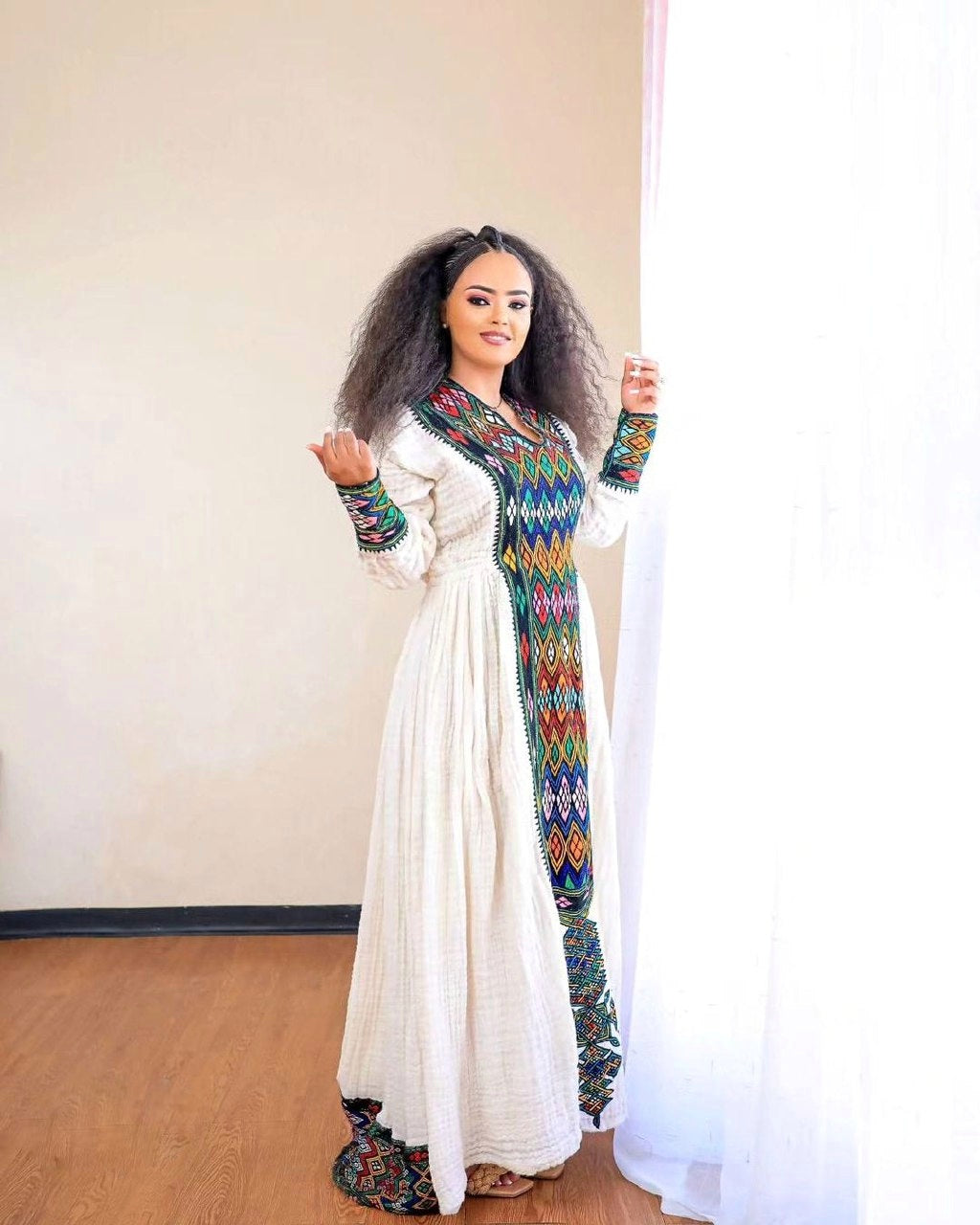 Darker Design in Traditional Habesha Couples Outfit Style Elegant Habesha Couples Outfit