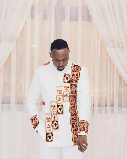 Red & Black Oromo Modern Wedding Attire Stylish Oromo Couple's Outfit