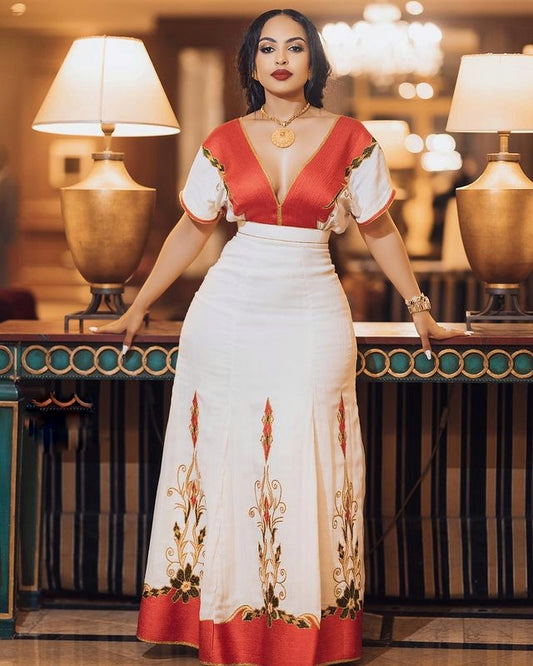 Gorgeous Red Habesha Dress