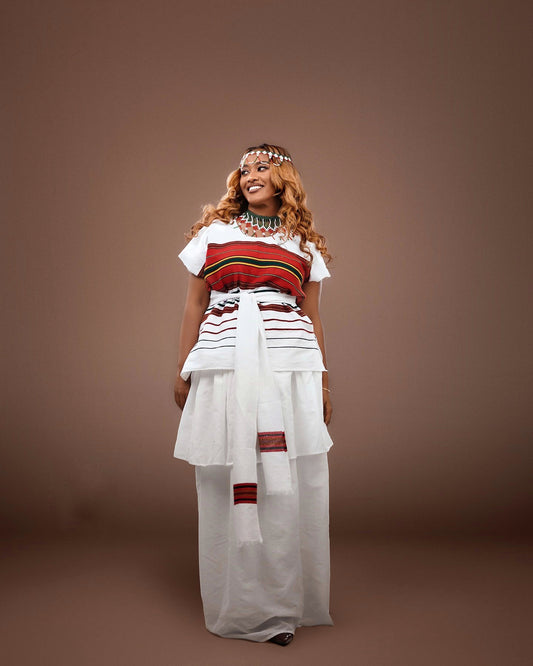 Elegant Oromo Traditional Dress Authentic Ethiopian Cultural Fashion