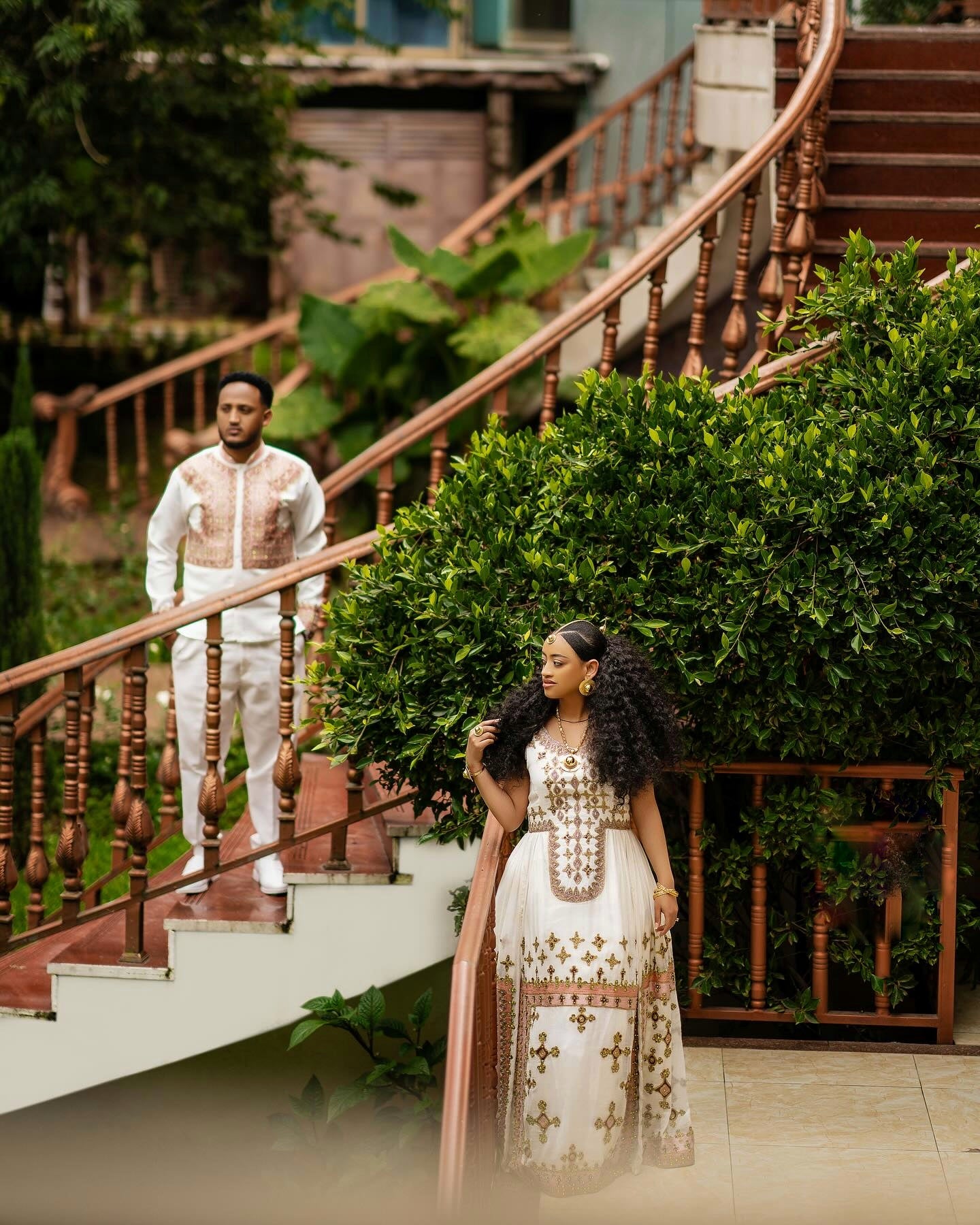 Matching Habesha Couple Outfit Traditional Ethiopian Clothing Golden Ethiopian Couple Set 193