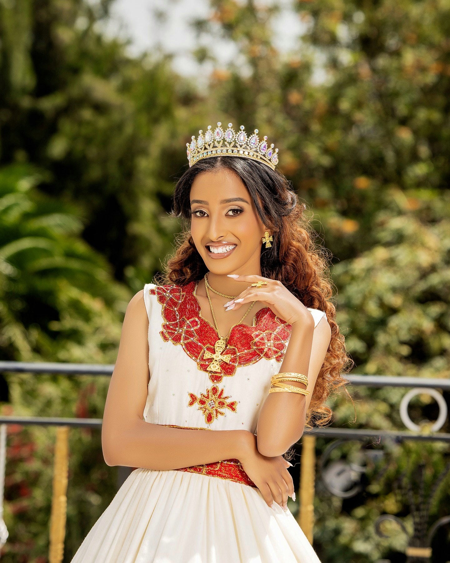 Ethiopian Clothing Habesha Kemis For Wedding Red Embroidery Habesha Dress 206