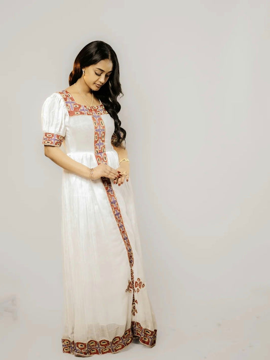 Short Sleeve Habesha Dress  Beautiful Traditional Dress
