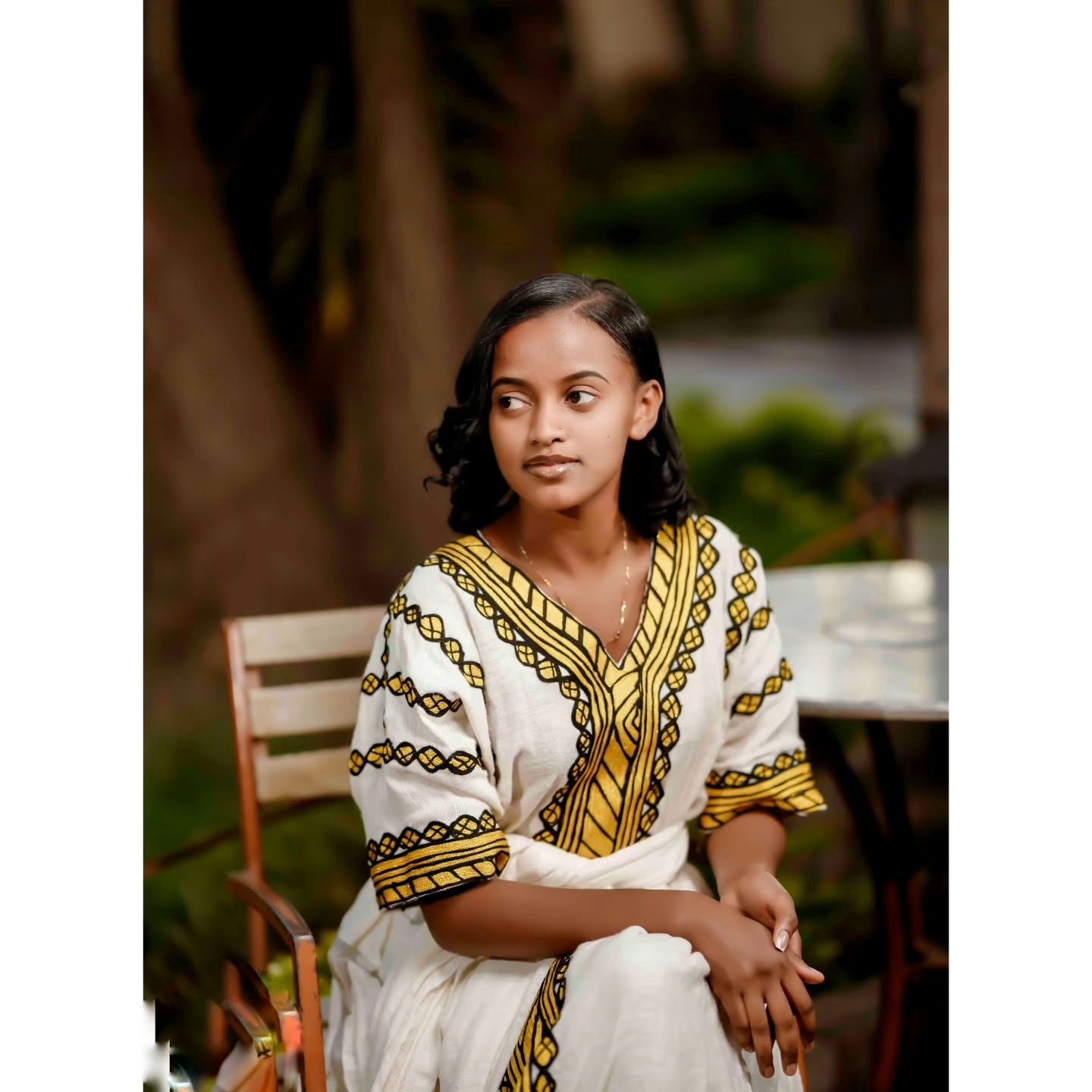 Golden Embroidery Habesha Dress Timeless Habesha Kemis Beautiful Ethiopian And Eritrean Clothing 712