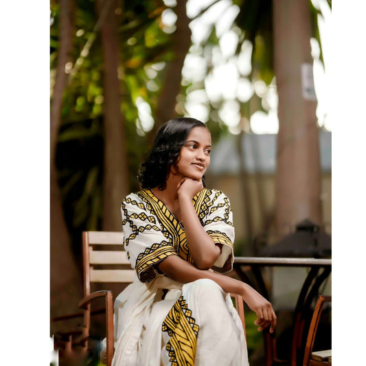 Golden Embroidery Habesha Dress – Timeless Ethiopian Kemis