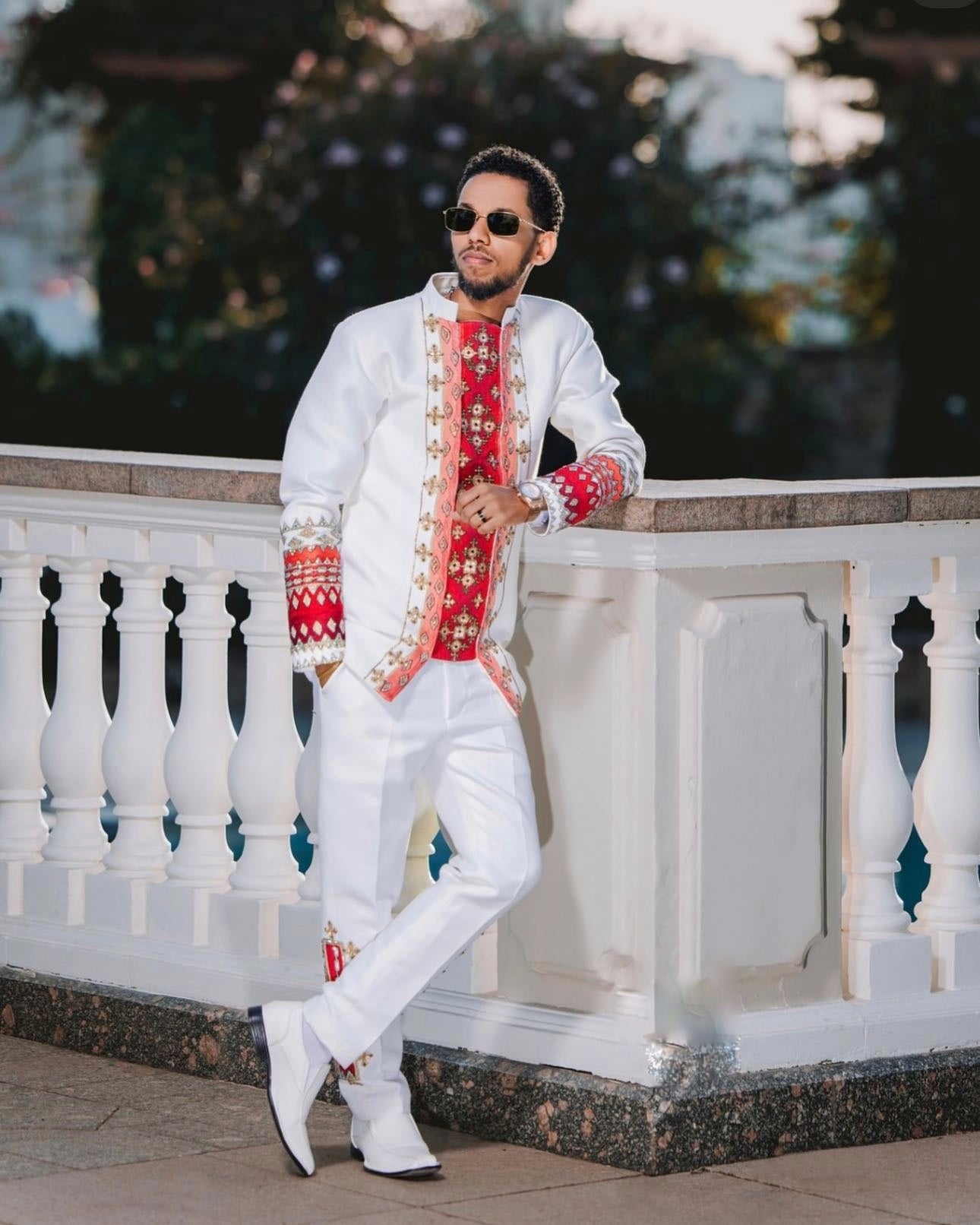 Sophisticated Men’s Ethiopian Outfit Traditional Shirt and Pants with Heritage Style 815