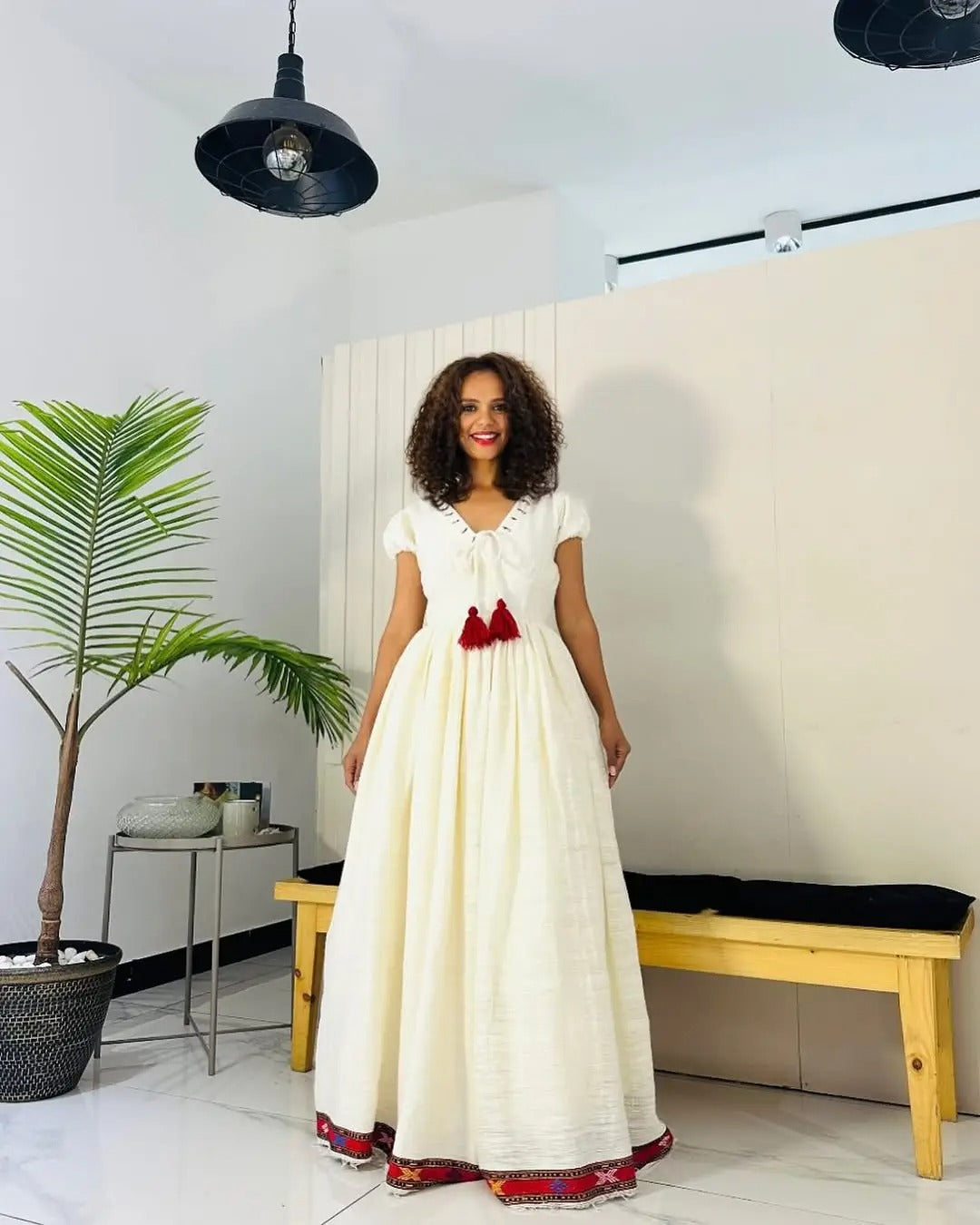 Charming Red Habesha Dress