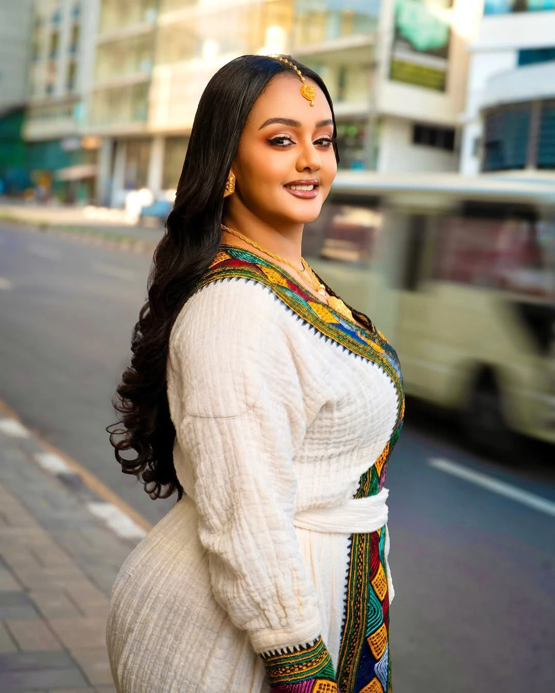 Modern Axum Fetil Ethiopian Clothing Habesha Kemis Elegant Ethiopian and Eritrean Dress