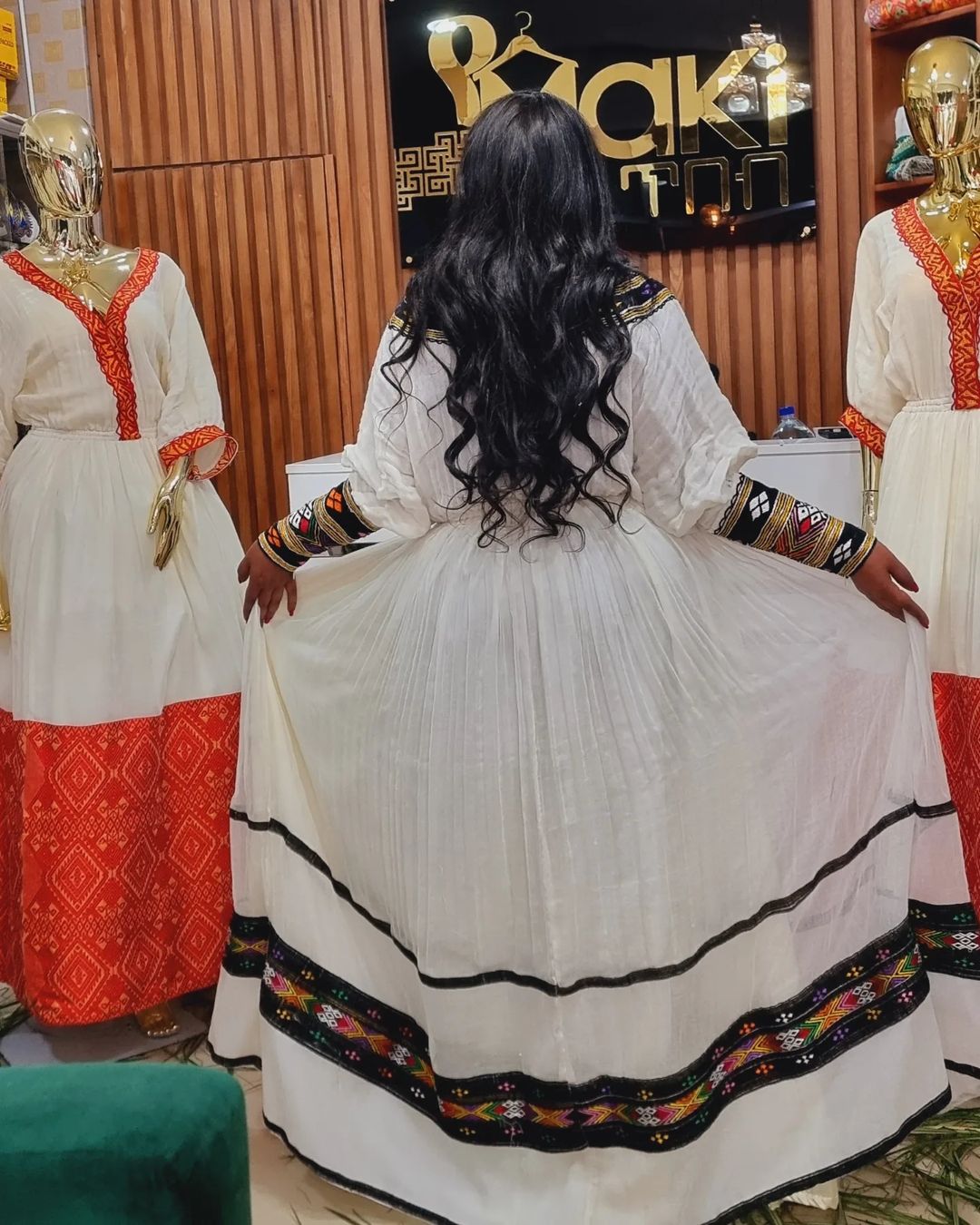Intricately Embroidered Tilet Habesha Kemis Habesha Dress Ethiopian Dress Style Traditional Habesha Libs