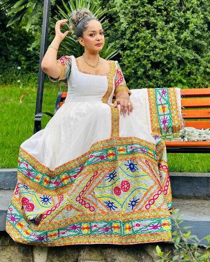 Eccentric Design and Look with Traditional Ethiopian Dress