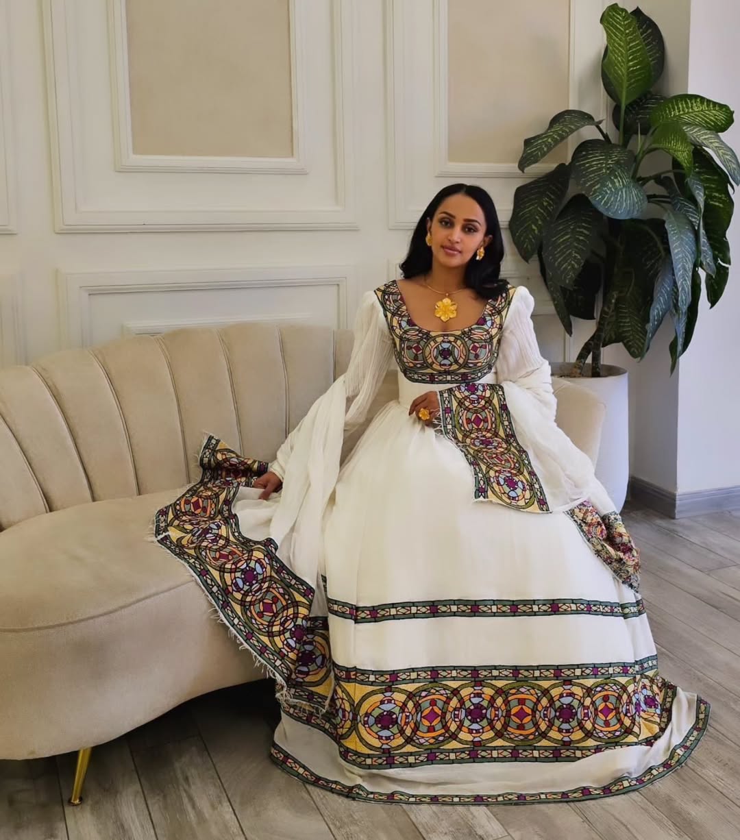 Modest Elegance in Habesha Dress