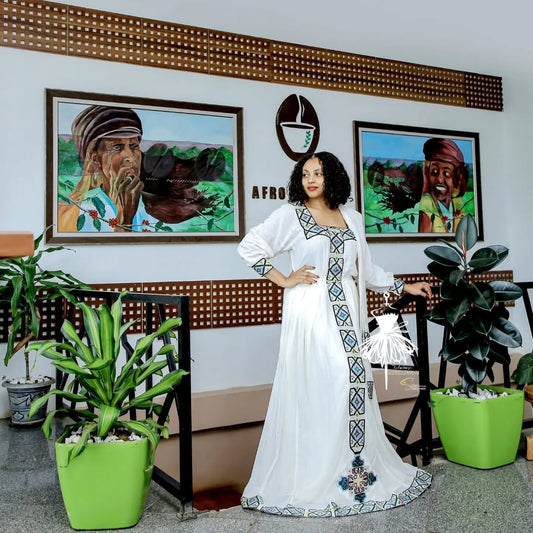 Geometrical Patterns on Habesha Dress