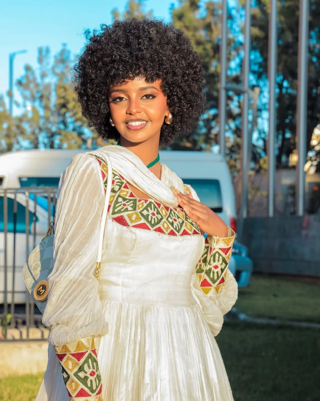 Redefined Beauty on Colorful Habesha Dress: Cultural Handmade Embroidery Traditional Ethiopian Dress Modest Habesha Cloth