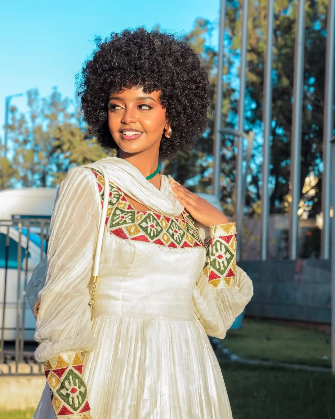 Redefined Beauty on Colorful Habesha Dress: Cultural Handmade Embroidery Traditional Ethiopian Dress Modest Habesha Cloth