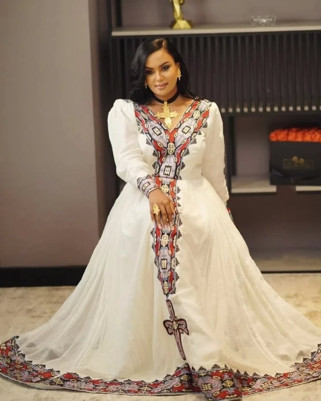 Beautiful Multicolor Habesha Kemis Elegant Attire for Special Occasions