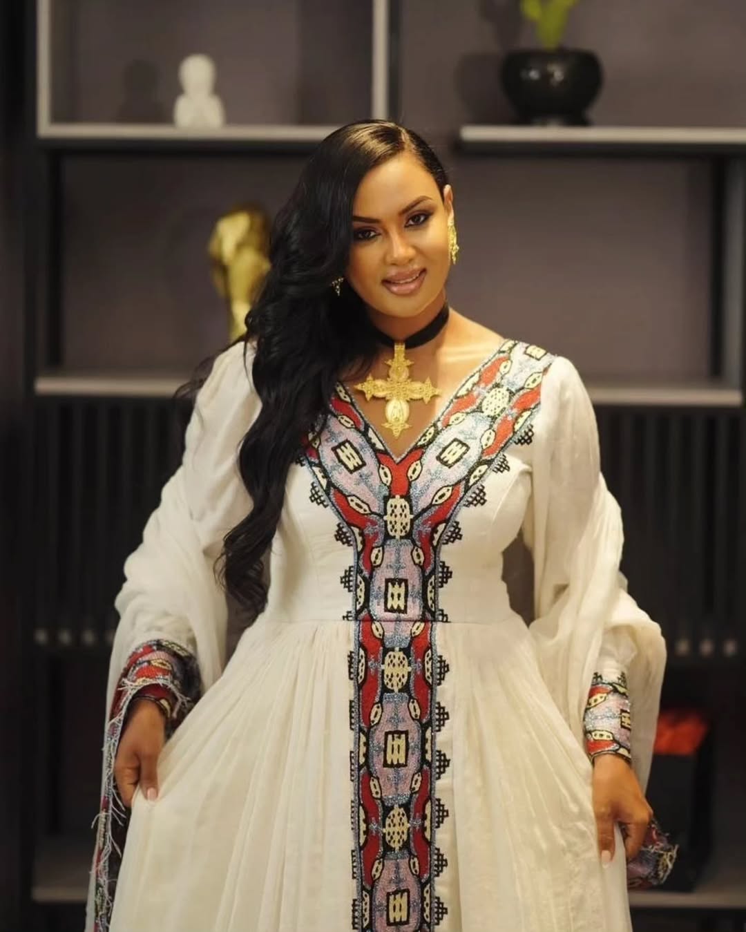 Beautiful Multicolor Habesha Kemis Elegant Attire for Special Occasions