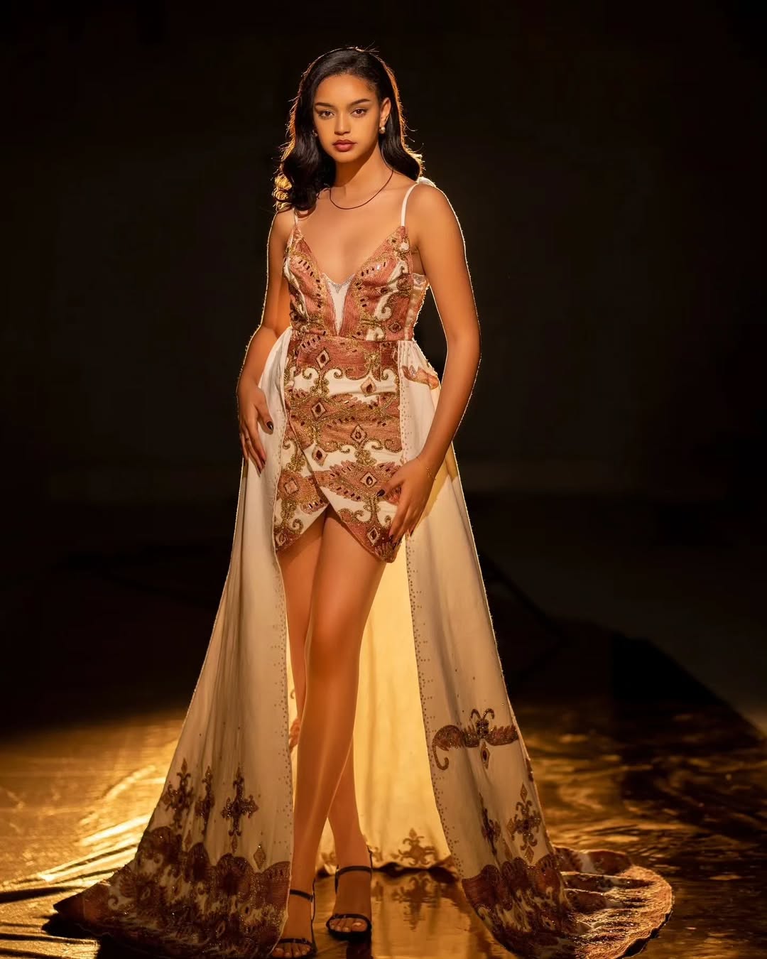 Delicate Light Brown Ethiopian Dress