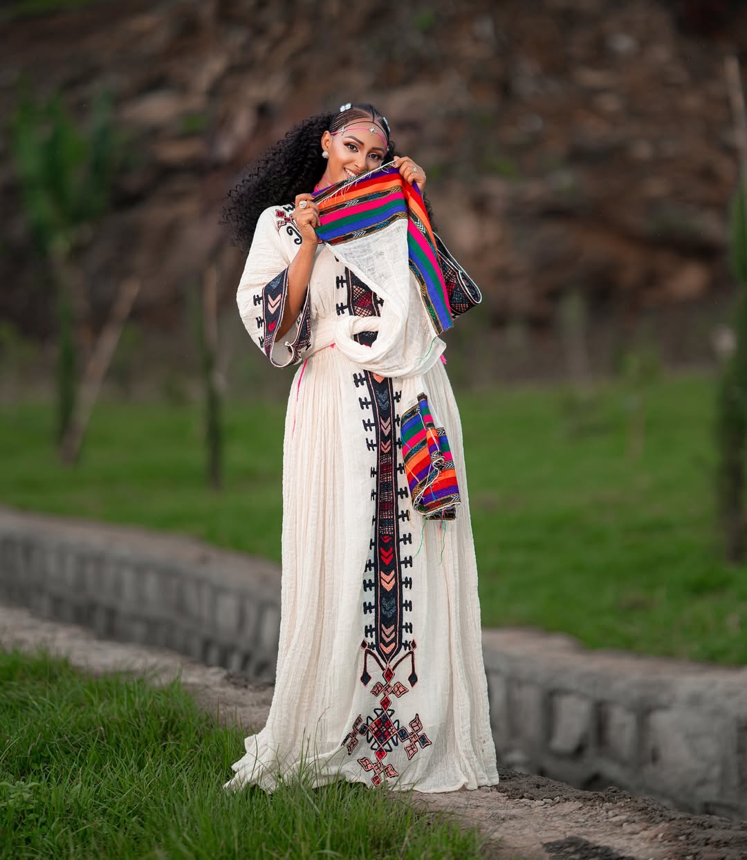 Vibrant Ashenda Kemis with Colorful Traditional Patterns for Celebration