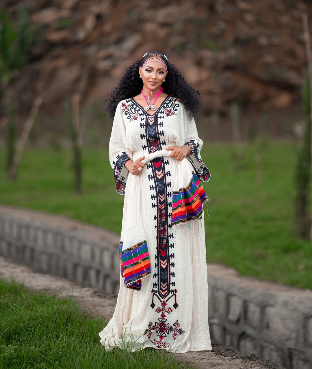 Vibrant Ashenda Kemis with Colorful Traditional Patterns for Celebration
