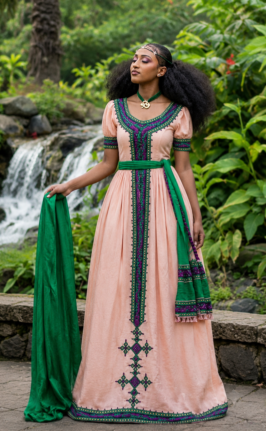 ethiopian bridesmaid dresses Sodo Ethiopian Wedding Dress L