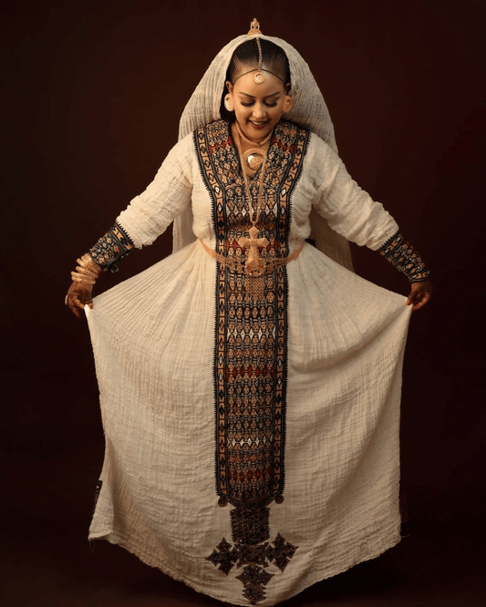 Mesmerizing Embroidery on Ethiopian Traditional Dress
