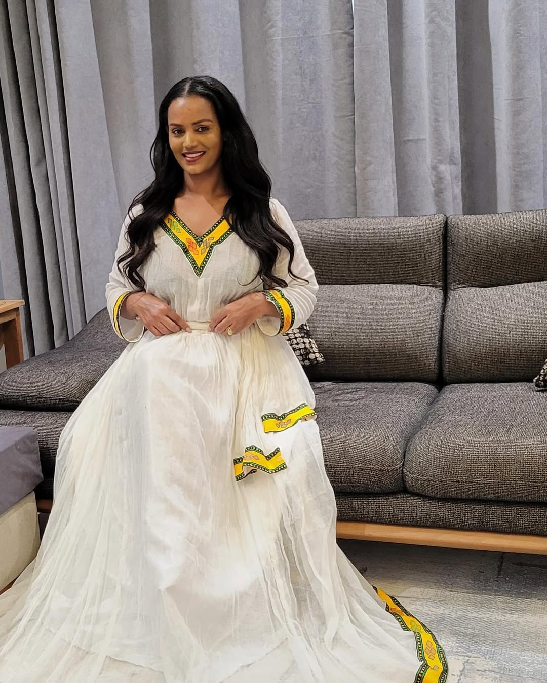  Simple Habesha Kemis with Yellow Accents for Gathering