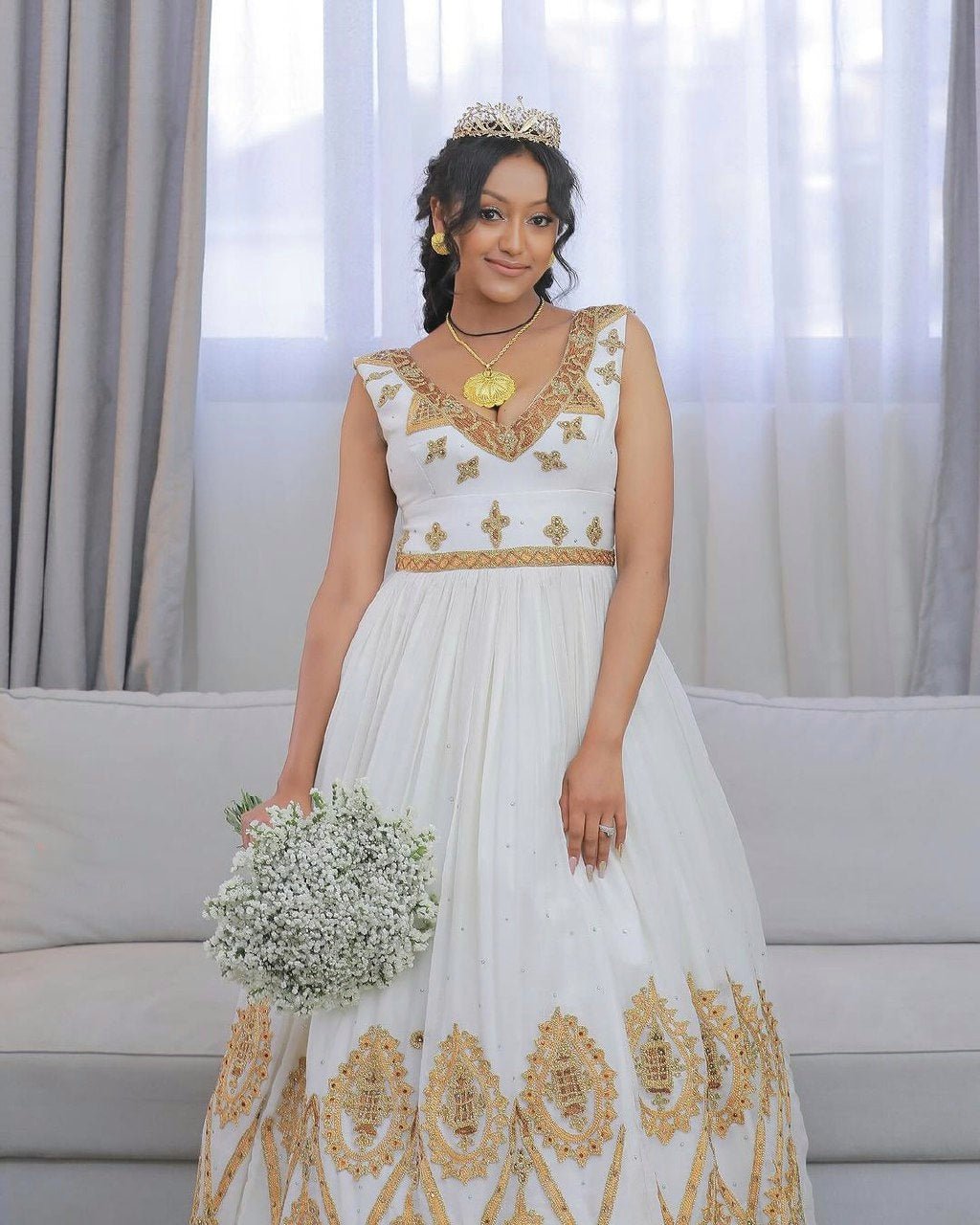 Ethiopian Elegance Unveiled: Beautiful Habesha Wedding Attire for Couples