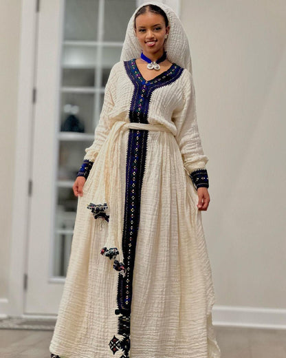 Simple Fetil Cultural Habesha Dress Ethiopian Traditional Dress Habesha Kemis