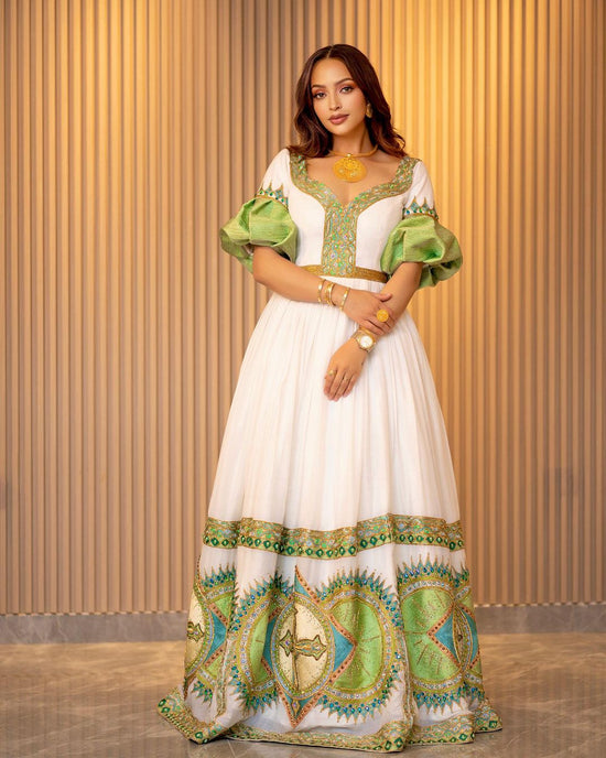Custom Habesha Dress with Ornate Embroidery main image 1