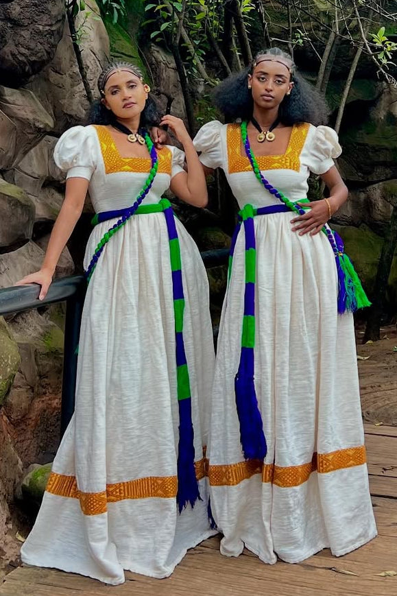 Simple Ashenda Kemis with Yellow and Gold Accents for Cultural Celebration