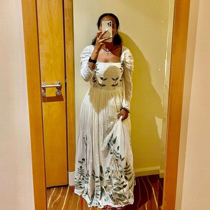 Leafy Design Modern Habesha Dress