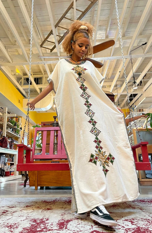 Elegant Ethiopian Coffee Dress