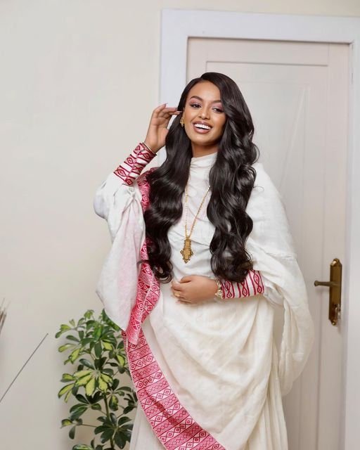 Beautiful & Classy Ethiopian Tibeb Traditional Dress, Handwoven, Menen, Habesha, Eritrean Dress, Habesha Kemis, Habesha, Kemis