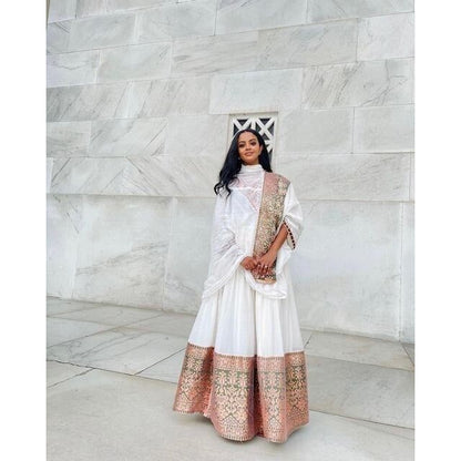 A Beautiful Habesha Dress Made in Ethiopia, Full Shimena