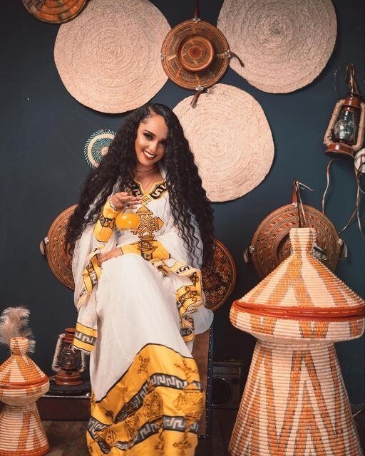 Radiant in Yellow: The Splendor of Ethiopian Traditional Dress