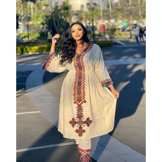 Fashionable Fetil Habesha Dress: Modern Style, Habesha dress, Habesha kemis, Eritrean dress, Kemis, ሀበሻ