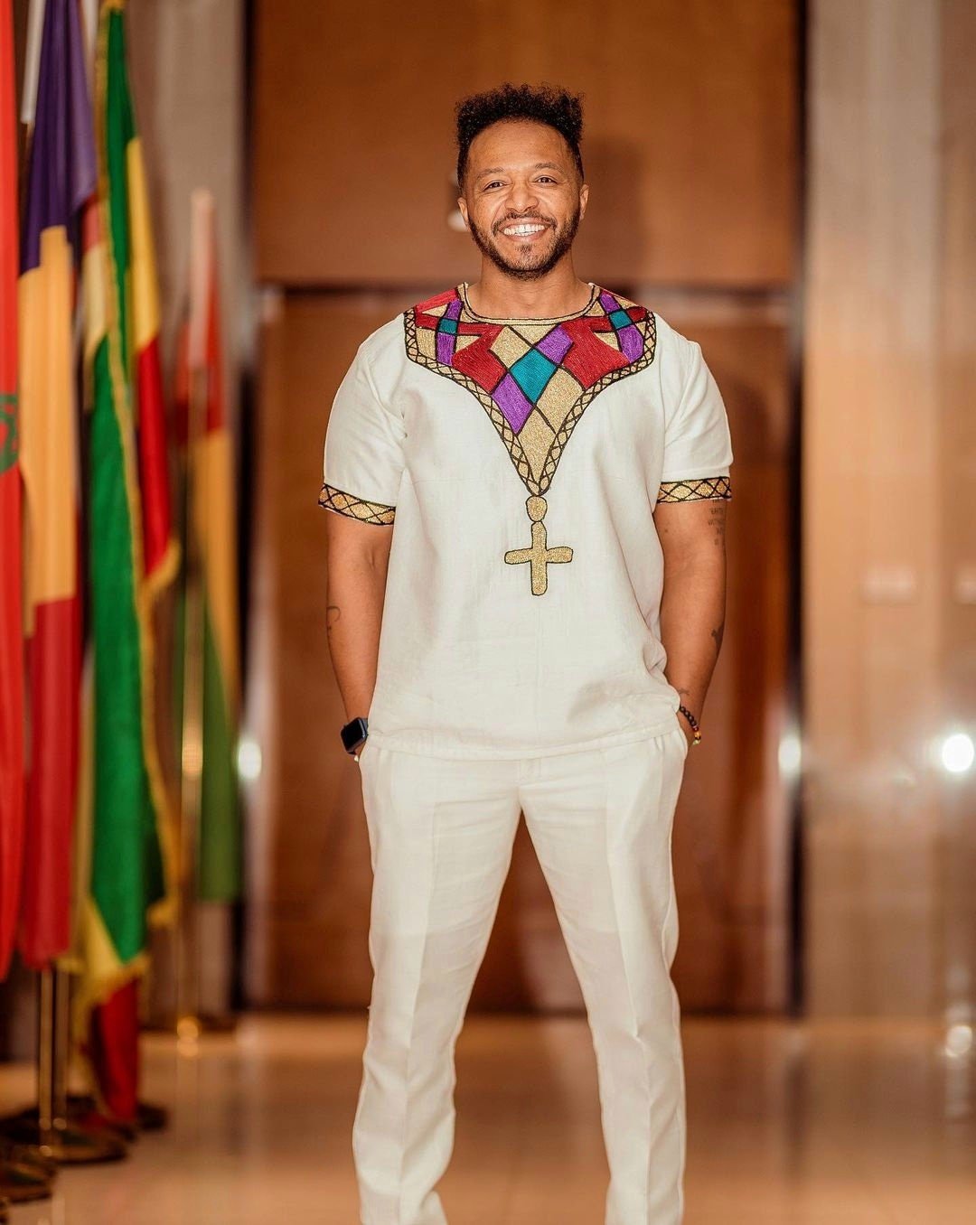 A Traditional Shirt and Pants Set for Men, Habesha shirt, ሀበሻ
