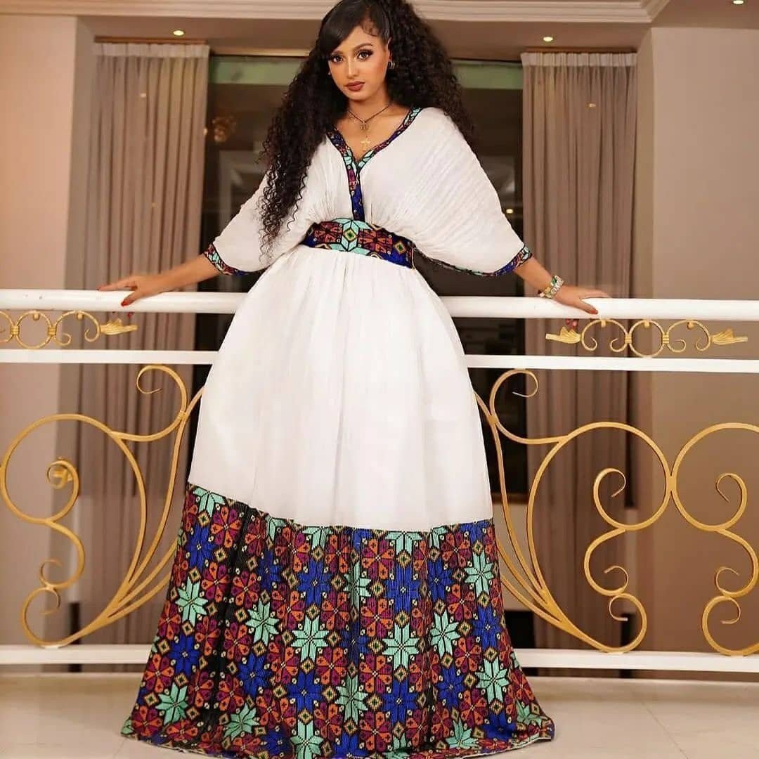 Handwoven Habesha Dress Beautiful Ethiopian Dress Habesha Kemis Zuria Traditional Ethiopian Dress Eritrean Dress ሀበሻ ቀሚስ ሀበሻ ልብስ