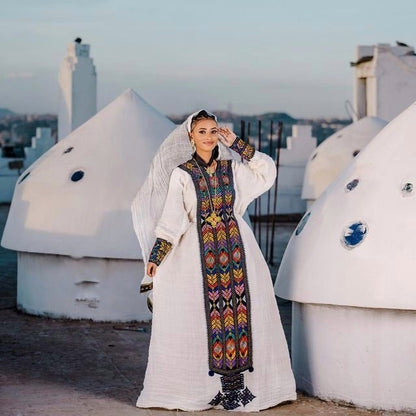 Magnificent Axum Fetil Handwoven Habesha Dress with a Gorgeous Design, Zuria, Habesha libs, Habesha kemis, ሀበሻ