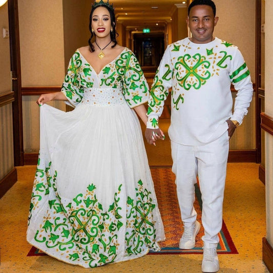 Habesha Wedding Couples Cloth for Men and Women Wedding Habesha Cloth ሀበሻ