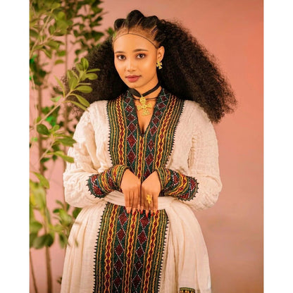 Handwoven Habesha Dress Exquisite Habesha Kemis Modern Habesha Libs Eritrean Dress ሀበሻ ቀሚስ ሀበሻ ልብስ