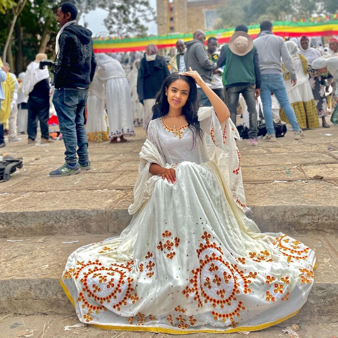 Gorgeous Habesha Dress Handwoven Habesha Kemis Modern Habesha Libs Eritrean Dress ሀበሻ ቀሚስ ሀበሻ ልብስ