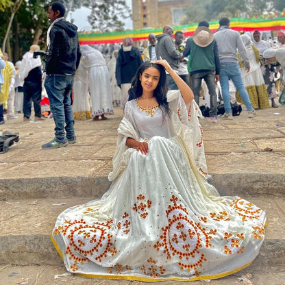 Gorgeous Habesha Dress Handwoven Habesha Kemis Modern Habesha Libs Eritrean Dress ሀበሻ ቀሚስ ሀበሻ ልብስ