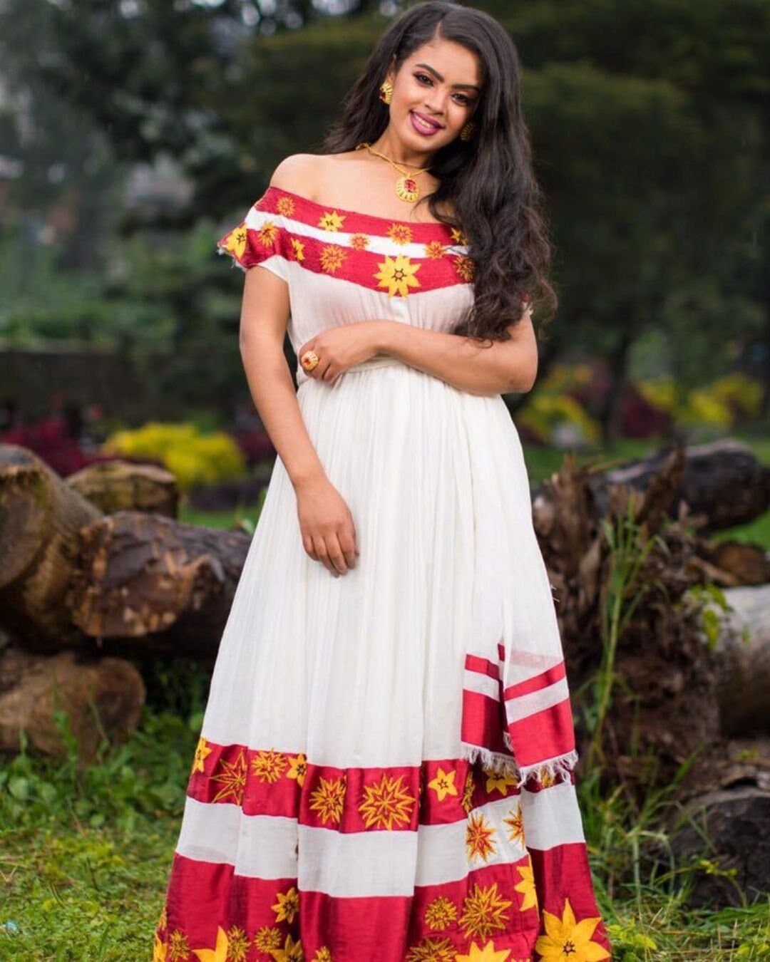 Vibrant Habesha Dress Handwoven Habesha Kemis Simple Habesha Libs Eritrean Dress ሀበሻ ቀሚስ ሀበሻ ልብስ