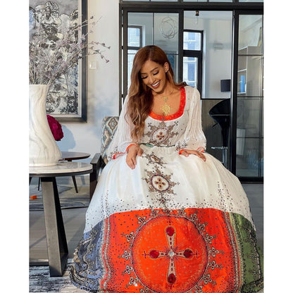 Beautiful Ethiopian Wedding Dress Habesha Dress Handwoven Habesha Kemis Modern Habesha Libs Eritrean Dress ሀበሻ ቀሚስ ሀበሻ ልብስ