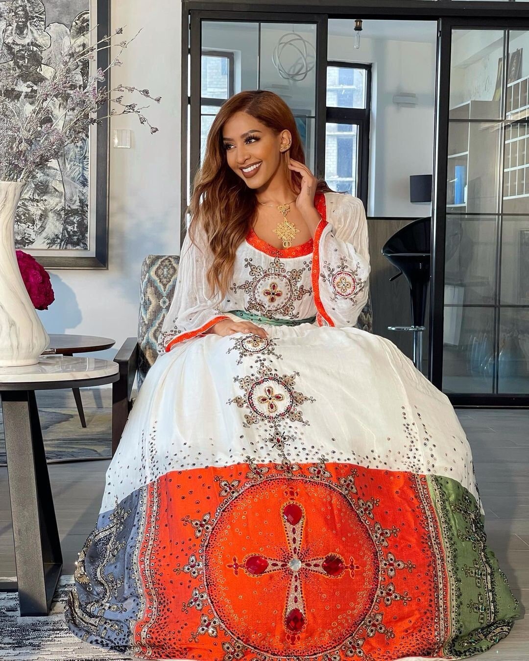 Beautiful Ethiopian Wedding Dress Habesha Dress Handwoven Habesha Kemis Modern Habesha Libs Eritrean Dress ሀበሻ ቀሚስ ሀበሻ ልብስ
