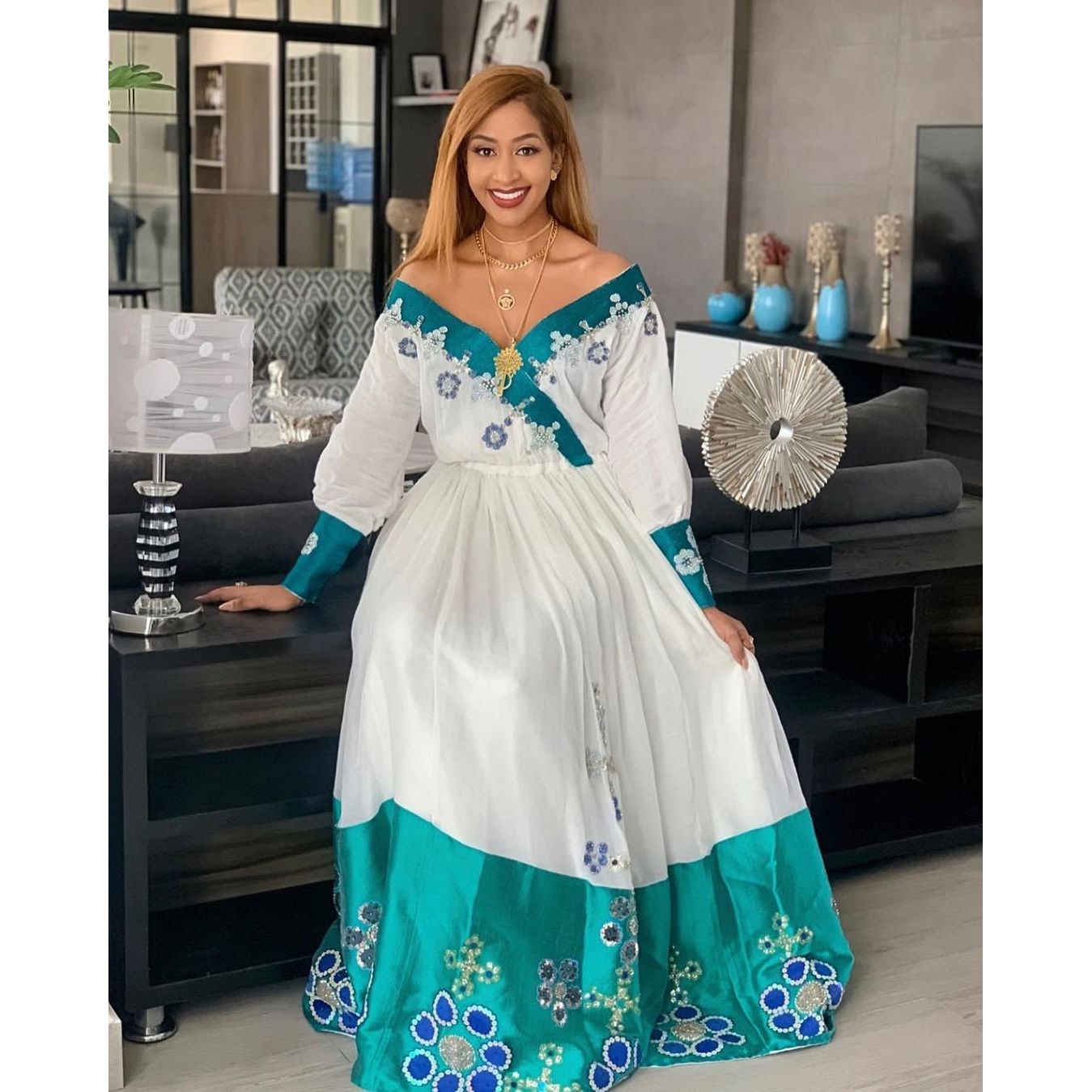 Modern Habesha Dress Handwoven Habesha Kemis Beautiful Habesha Libs Eritrean Dress ሀበሻ ቀሚስ ሀበሻ ልብስ