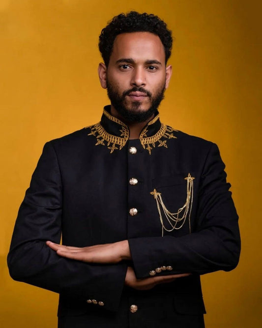 Modern Habesha Shirt For Men Black Habesha Libs Ethiopian Cloth Simple Habesha shirt ሀበሻ