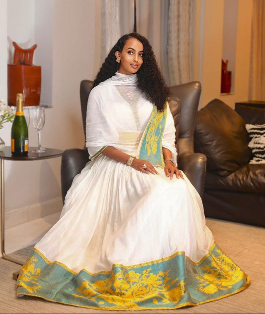 Handwoven Habesha Kemis Modern Habesha Dress For Ethiopian New Year Eritrean Dress ሀበሻ ቀሚስ ሀበሻ ልብስ