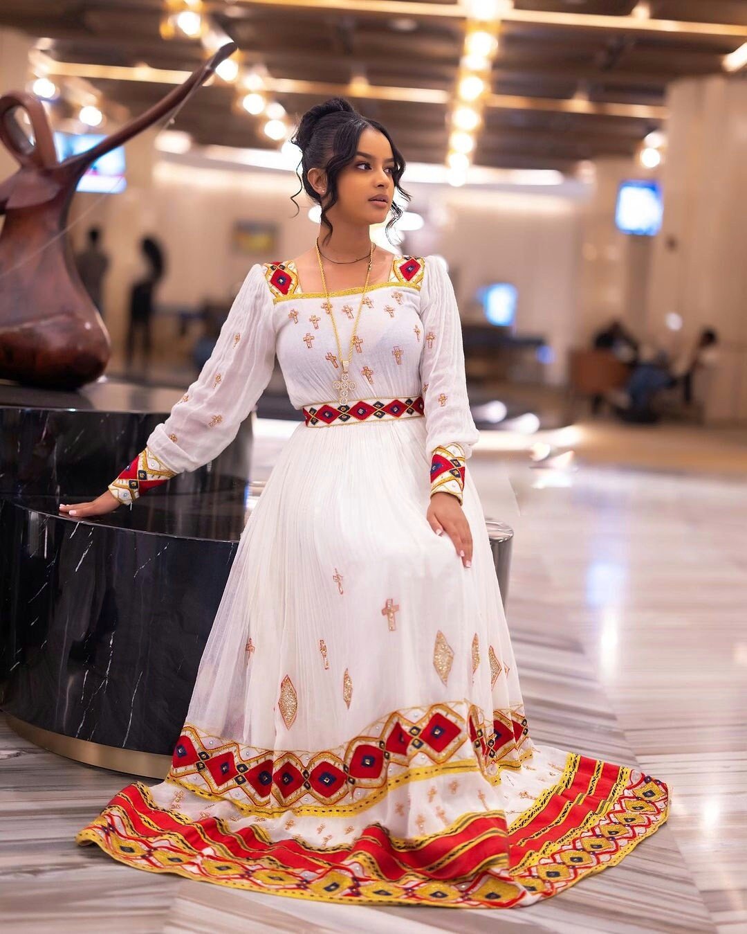 Beautiful Habesha Dress Handwoven Habesha Kemis Modern Traditional Dress Eritrean Dress ሀበሻ ቀሚስ ሀበሻ ልብስ